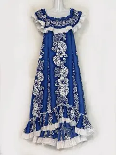 □極美品/ハワイ製T&L ムームーファクトリー ヴィンテージ フラドレス