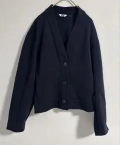 UNIQLO U 　Vネック　スウェットカーディガン　黒