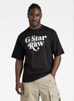 G-STAR RAW UNISEX FOXY BOXY Tシャツ ネイビー大きめのサムネイル