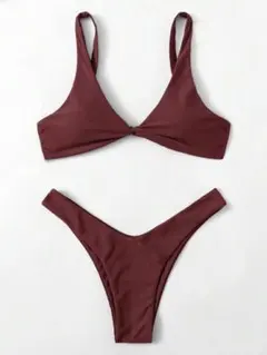 SHEIN コーヒーブラウン ビキニセット 上下セット XSサイズのサムネイル
