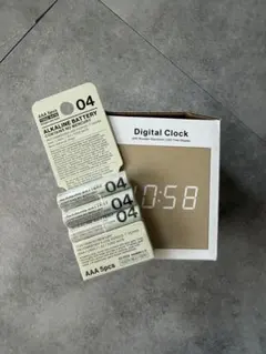 【電池付属】StandardProducts LED木目調デジタル時計