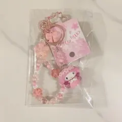 サンリオ さくら マイメロディ ビーズキーホルダー