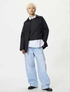 ユニクロ　バギーカーブジーンズ 62 BLUE WOMEN 26
