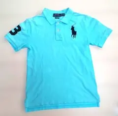 【即購入可】春夏物 ポロラルフローレン150 M 水色半袖ポロシャツ　ビッグポロ