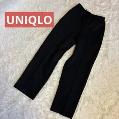 【美品】UNIQLO ブラック ゴムウェストストレッチストレートパンツサイズS