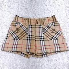 バーバリーブルーレーベル ショートパンツ ノバチェック ベージュY2K