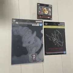 ポケモン一番くじクリアファイル、タオル、ラバーチャームセット