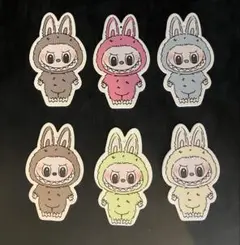 ★T ラブブ マカロンキャラクター ストラップ カード 6枚セット S0763