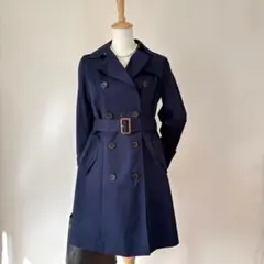 美品♡組曲　オンワード樫山　トレンチコートネイビー　ダブルボタン　上品　通勤