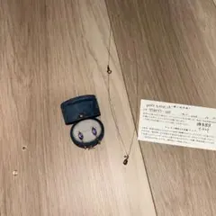 cuicui タンザナイトジルコニア ピアス ネックレスセットのサムネイル