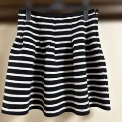 【GAP 】フレアミニスカート サイズS 黒白 ストライプ レディース 春夏