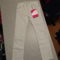 新品タグ付き！ダメージホワイトジーンズ