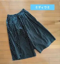 ミディウミ　ドット柄 ワイドパンツ ガウチョパンツのサムネイル