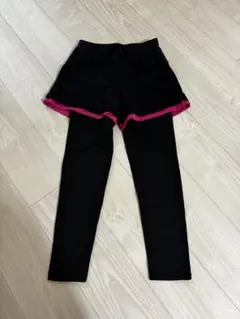レディース 黒とピンクのレギンス　トレーニングウェア　Mサイズ