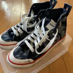 DIESEL デニム柄 ハイカットスニーカー