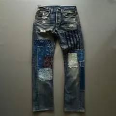 パッチワークデニム デニム