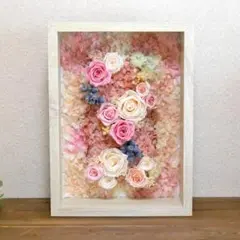 ★絵画のように見せる花 プリザーブドフラワー フレーム 額縁に入ったお花 白系 絵画のように見せる花 プリザーブドフラワー フレーム 額縁に入った