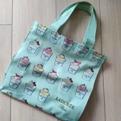 パリ限定 LADURÉE カップケーキ柄 トートバッグ