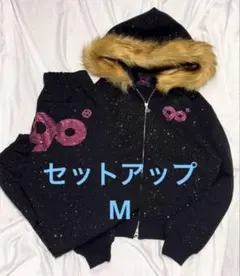 9090 girl OG Logo Glitter セットアップ