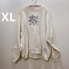 WHIM Z 花柄刺繍 スウェット XL トレーナー　裏起毛