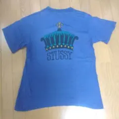 80s サテンタグ old stussy クラウン Tシャツ ストゥーシー90s - メルカリ