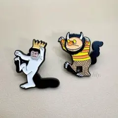 【ピンバッジ】かいじゅうたちのいるところ ★ マックス＆キャロル 2個セット