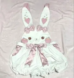シャーリーテンプル❤︎うさぎグレコ❤︎サロペットロンパース❤︎ピンク70センチ シャーリーテンプル❤︎うさぎグレコ❤︎サロペットロンパース