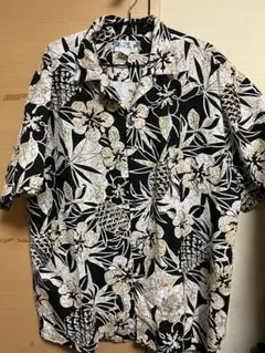 TWO PALMS アロハシャツ 半袖 黒・白・金