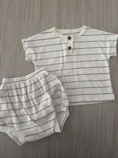 ベビー ボーダー セットアップ 半袖Tシャツ ブルマ 韓国子供服　70