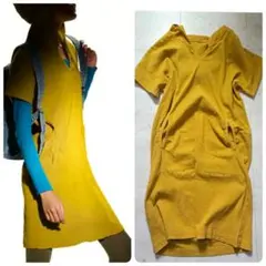 me by ISSEY MIYAKE イッセイミヤケ　膝丈ワンピース　ストレッチ