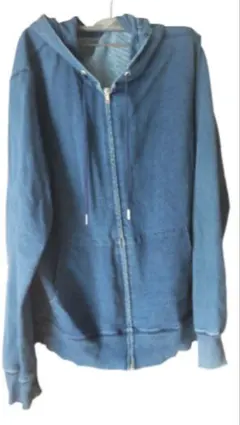 メンズ デニムブルー LLサイズ パーカー