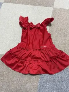 ミキハウス 赤い水着 フリル付き