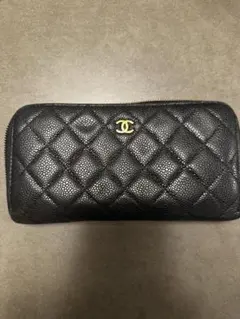 CHANEL キャビアスキン 二つ折り財布 ブラック ノベルティ - メルカリ