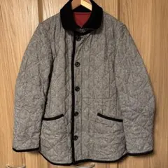 TK MIXPICE ヘリンボーン コーデュロイパイピング ウール コート L