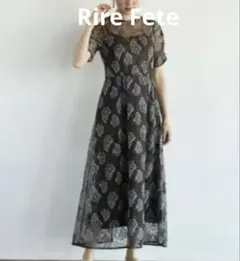 ヤマダヤ Rire Fete リーフパターンレースエプロンドレス ワンピース　N