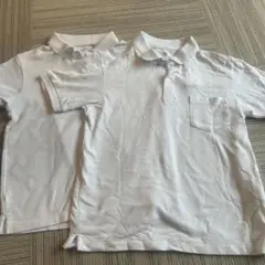 UNIQLOユニクロ 半袖ポロシャツ白 2枚セット 130 140 通学