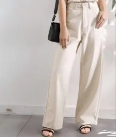 classicalelf ハイウエスト ルーズ デニム パンツ