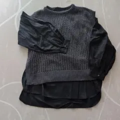 【AMERICAN HOLIC】グレー ニット&ブラウスのセット