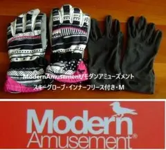 モダンアミューズメント・スキーグローブ・インナーフリース付き・Ｍ