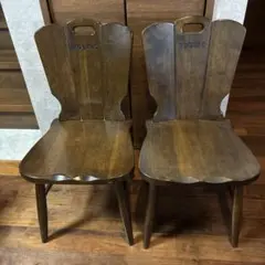 人気✨️karimoku カリモク RUSTIC 椅子 チェア　2脚セット ②のサムネイル