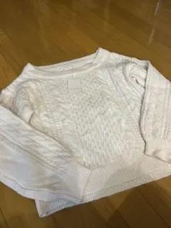 新品未使用タグ付♡WILLSELECTION アイボリー ケーブルニットセーター