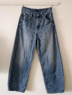 ★美品★ユニクロ　バギーカーブジーンズ　サイズ24　(67 BLUE)　標準丈