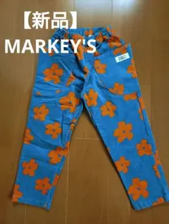 【新品】マーキーズ コールテンパッチポケットパンツ 花柄 コーデュロイ パンツ