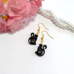 ♥264✨Swing✨猫さん ピアスorイヤリング