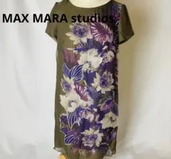 マックスマーラ　MAXMARA studio 花柄プリント ひざ丈ワンピースのサムネイル