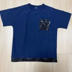 COURAGE Tシャツ 160cm ネイビー 重ね着風