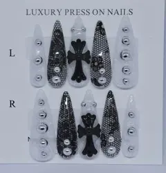 白黒レース×クロム 韓国 y2k シズニルック グランジ ウィッシュコア ギャル