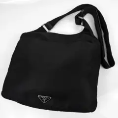 PRADA プラダ サコッシュ 三角ロゴ ショルダーバッグ ブラック 白タグ 黒