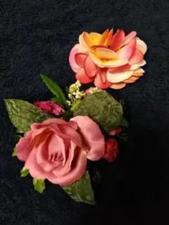 フラダンス 髪飾り ブレスレット 各2点セット