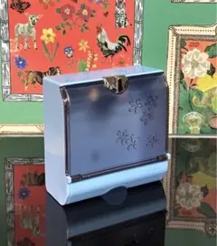 昭和レトロ　タオルケース　タオル入れ　タオルディスペンサー　レア　ポップ